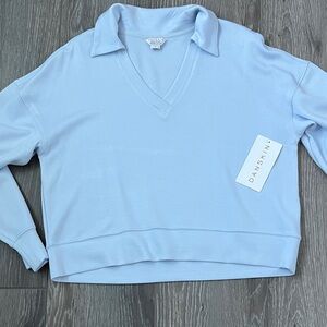 Danskin Sky Blue V-Neck sweatshirt